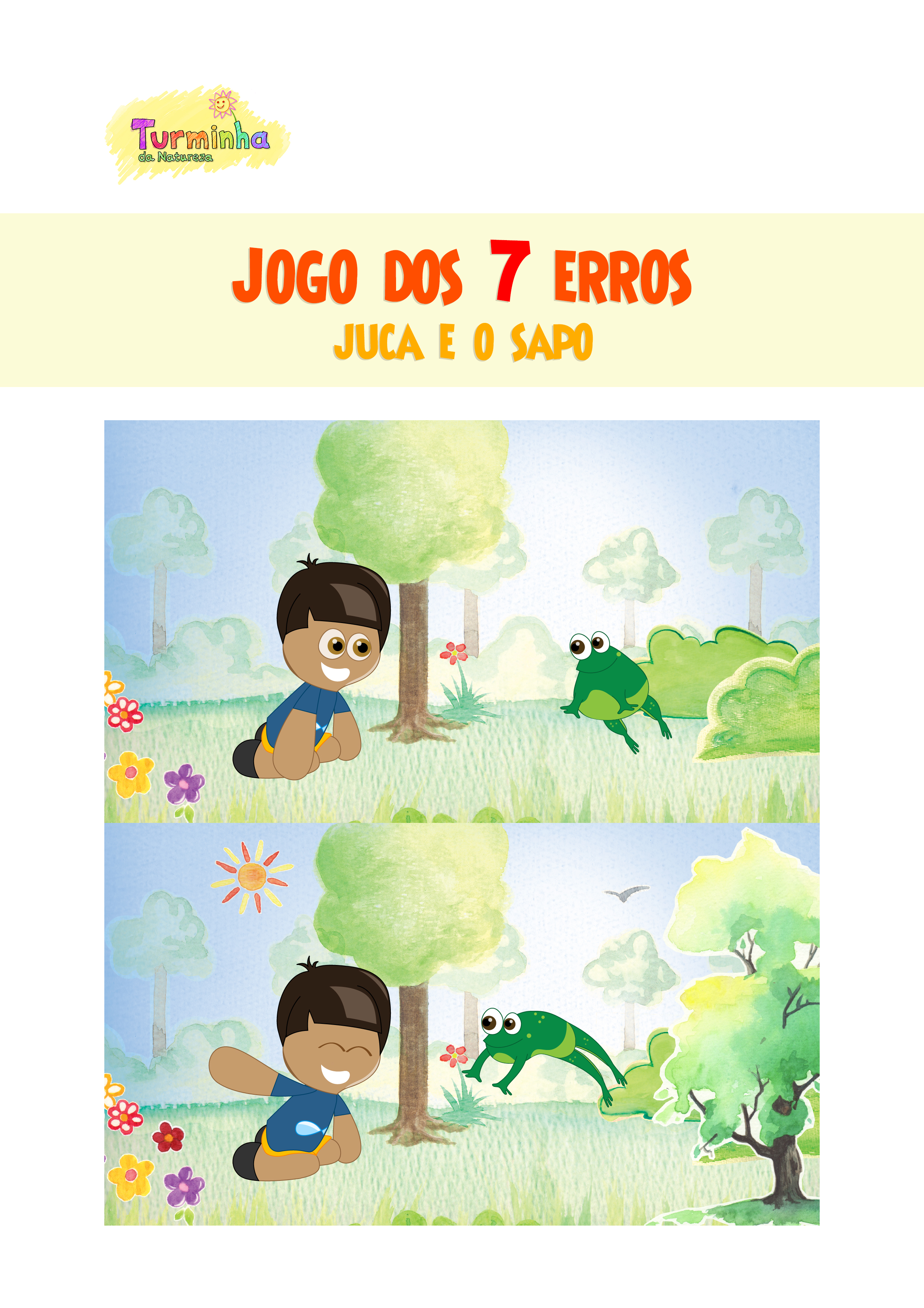 Jogo dos Sete Erros Para Imprimir: Sapo.